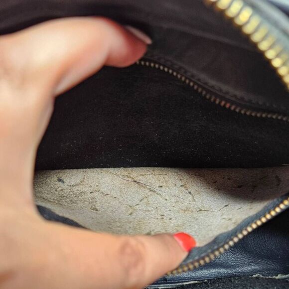 Vintage Coach Lewiston Dark Blue Made in USA Leather Bag‎ - Picture 10 of 13